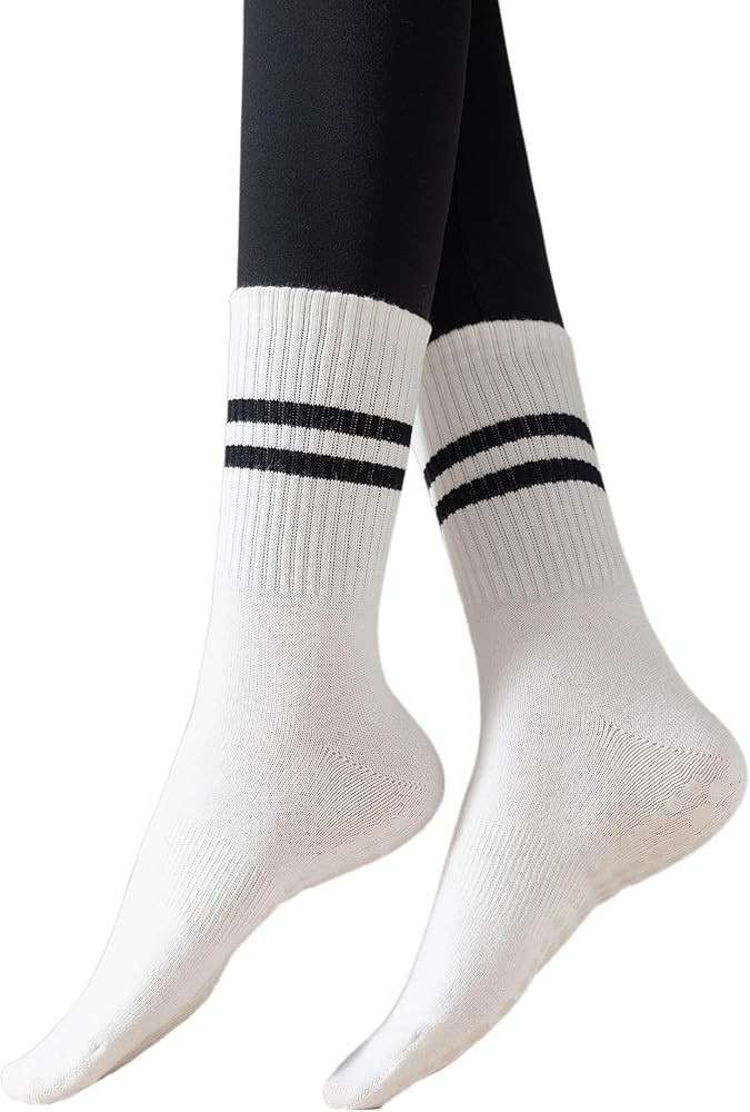 Irisbear Womens Pilates Socks with Grips Non Slip Yoga Socks Barre Gym Athletic Grippy Socks for ... | Amazon (US)