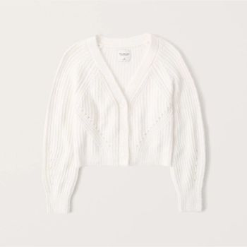 Chenille Cropped Cardigan | Abercrombie & Fitch (US)