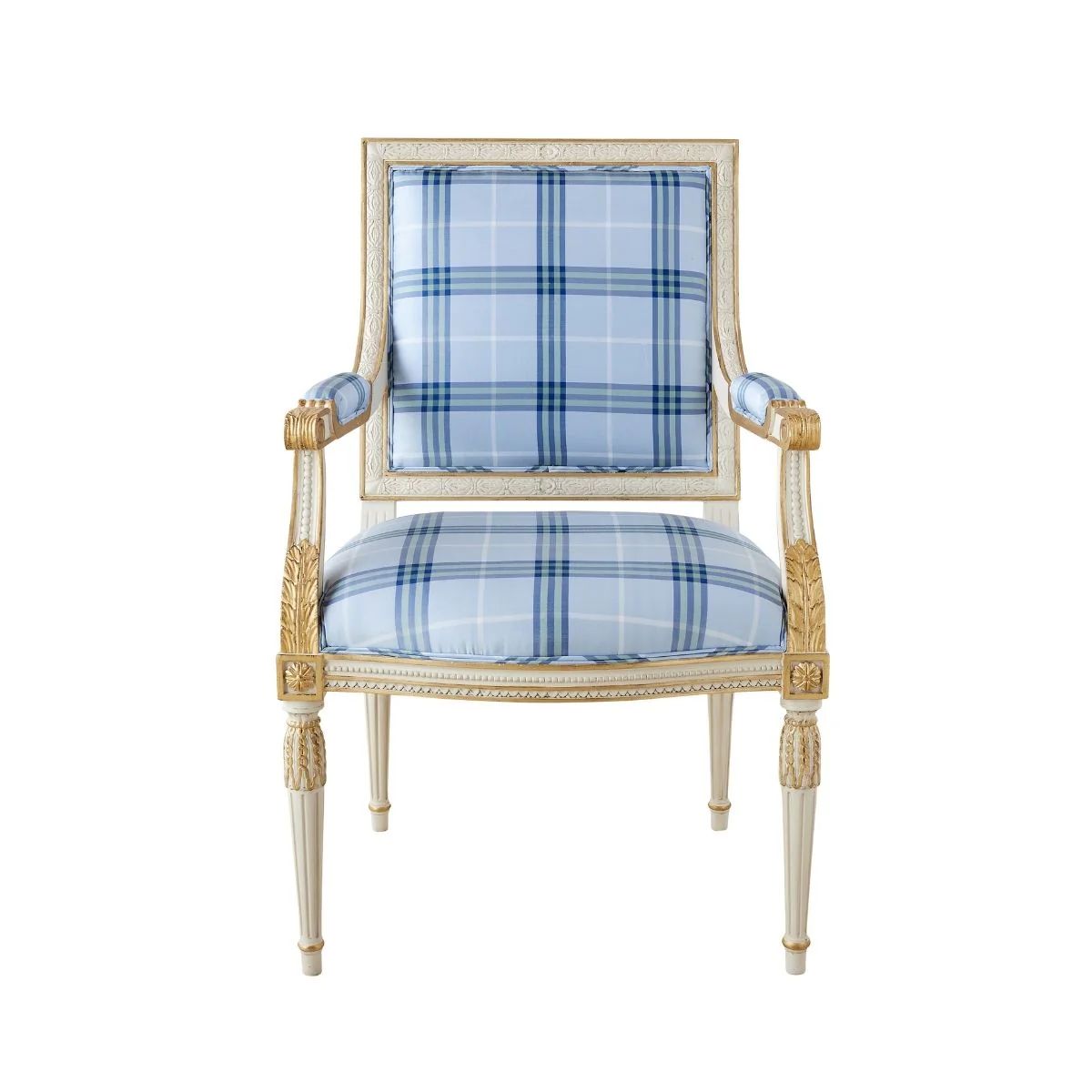 St. James Arm Chair in Phillipe Plaid | Caitlin Wilson Design