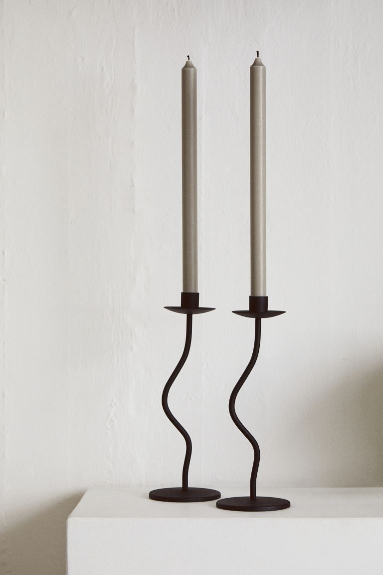 Metal Candlestick - Black - Home All | H&M US | H&M (US + CA)