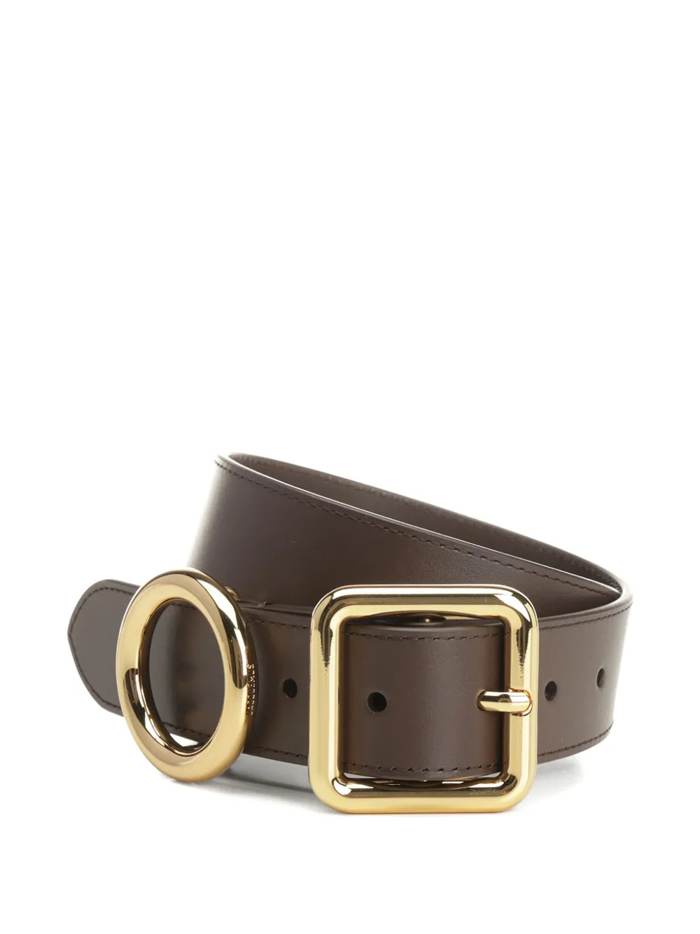 Jacquemus Regalo Buckle Leather Belt | Brown | FARFETCH | Farfetch Global