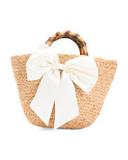 Jute Bow Tote With Embroidery | Handbags | Marshalls | Marshalls