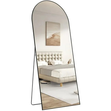 CONCETTA 71"x26" Arched Full Length Mirror, Full Body Standing Mirror Floor Mirrors, Black | Walmart (US)