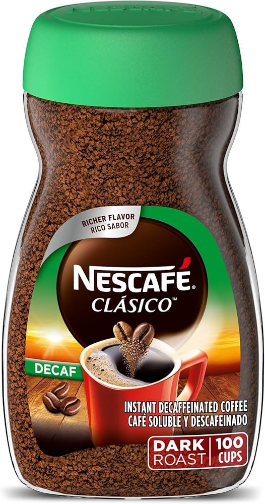 NESCAFÉ CLÁSICO, Instant Coffee, Decaf Dark Roast, 1 Jar (7 Oz) | Amazon (US)