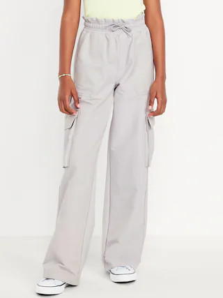 High-Waisted Cargo Wide-Leg Performance Pants for Girls | Old Navy | Old Navy (US)