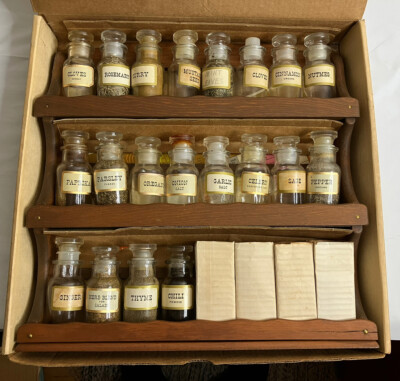 John Wagner & Sons Vintage Wooden Spice Rack with 20 Glass Bottles 1960's USA  | eBay | eBay US