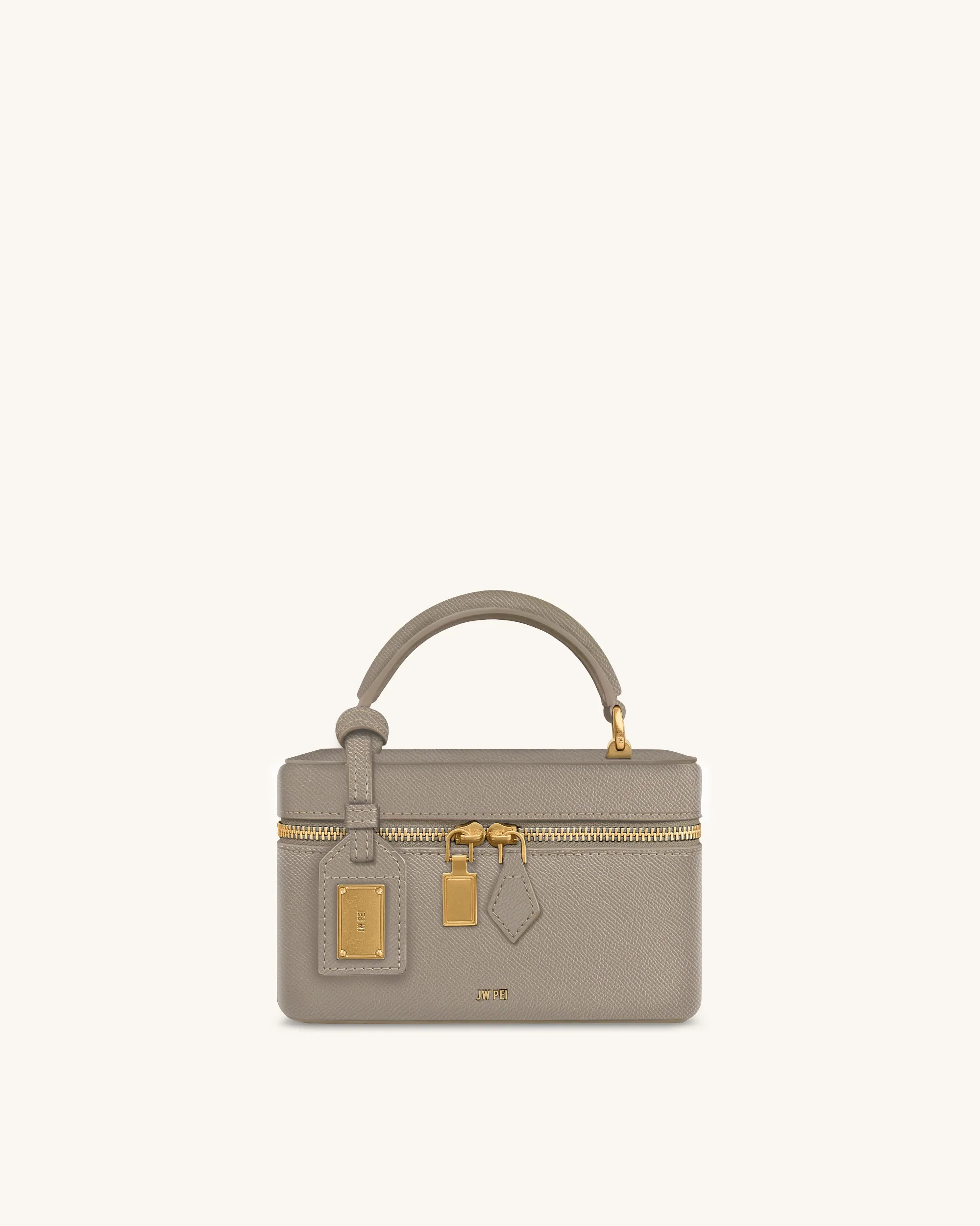 Cleo Box Shape Top Handle Bag - Taupe | JW PEI US