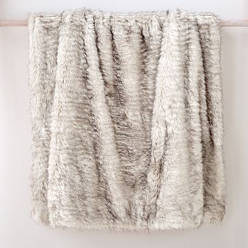 Faux Fur Feathered Throw | West Elm | West Elm (US)