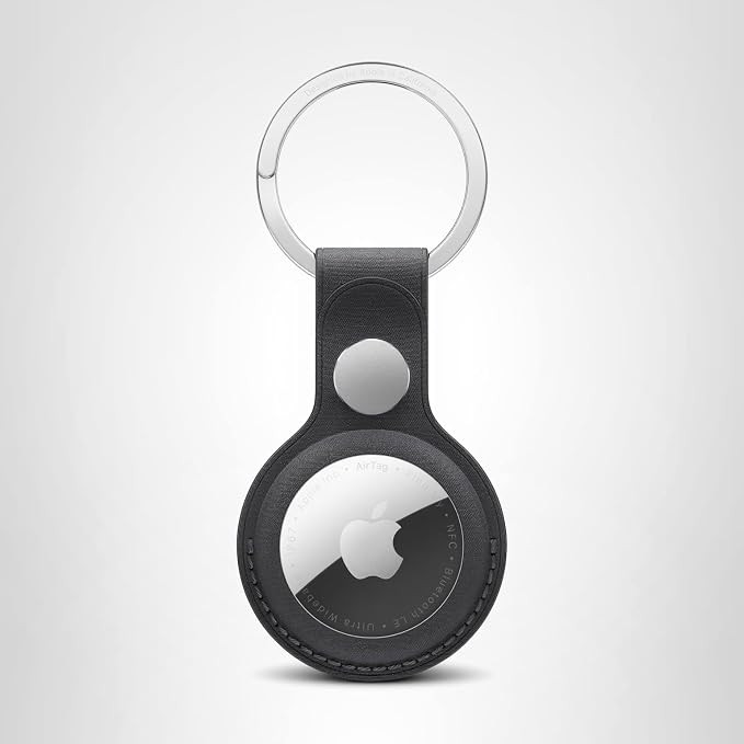 Apple AirTag FineWoven Key Ring - Black ​​​​​​​ | Amazon (US)
