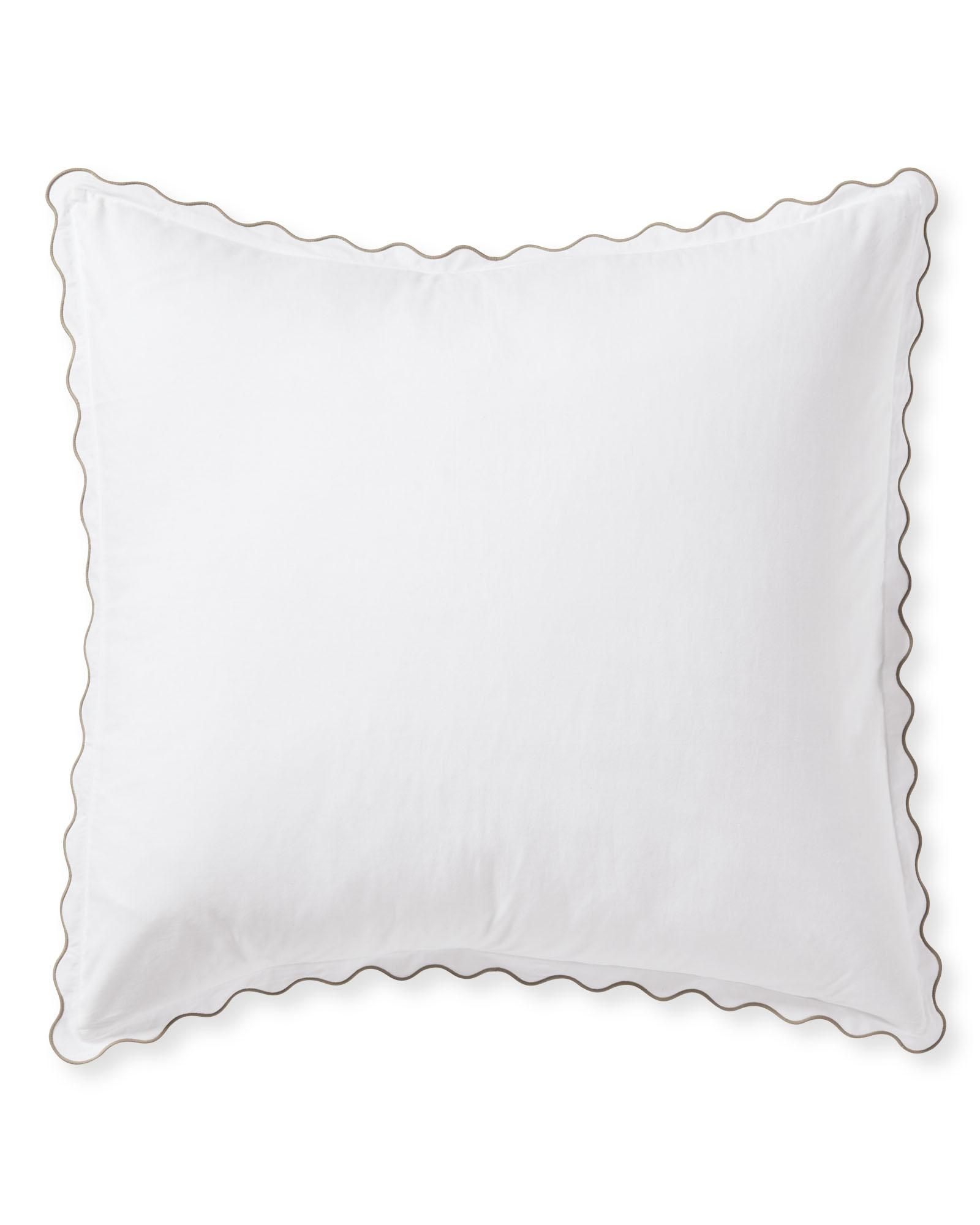 Wave Percale Sham - Doe | Serena and Lily