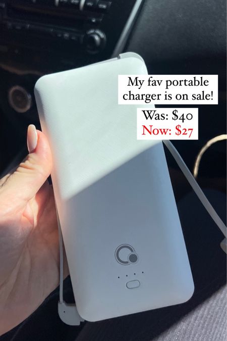 My favorite portable charger is on sale today! I love how slim this one is. The cords are attached so it’s very easy to take it on the go! 