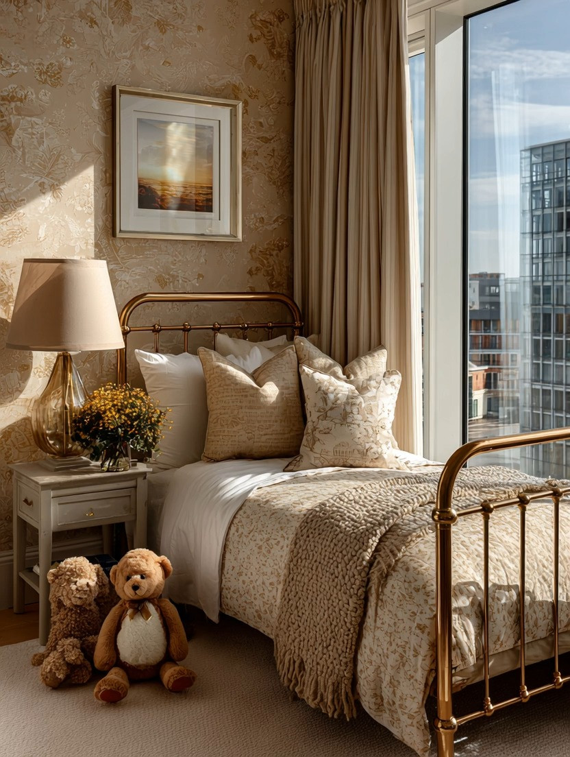 Your child’s space can be just as refined as the rest of your home.

This golden frame bed brings a soft, timeless elegance to any kid’s room—without feeling overly “childish.”

It works beautifully with:

• Soft pastels for a calming, dreamy feel
• Or richer tones for a more elevated, styled look

And the best part?
It grows with them.

A piece that feels just as right today… as it will years from now.

Recreate this look — everything is linked in LTK. 

 #LTKmomlife #LTKHome