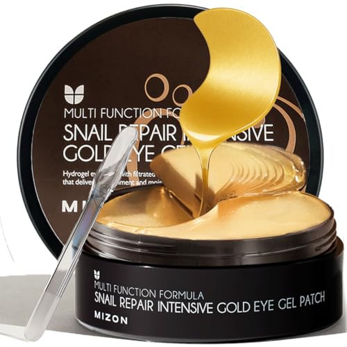 MIZON Under Eye Patches for Puffy Eyes & Dark Circles, 24K Gold & Snail Mucin, 60 Pcs – Anti-Wrinkle Collagen & Peptide Formula – Moisturizing Korean Eye Mask for Elasticity | Amazon (US)