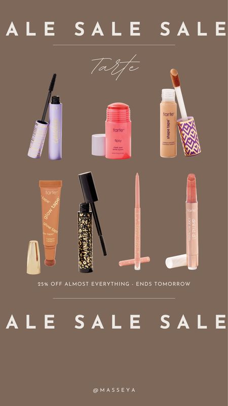 Tarte 25% off sale! Log into your Tarte account for the discount- no code needed!

Tarte consumptive, tubing mascara, juicy lips, Tarte sale, grwm, beauty favorites 

#LTKfindsunder100 #LTKSpringSale #LTKbeauty