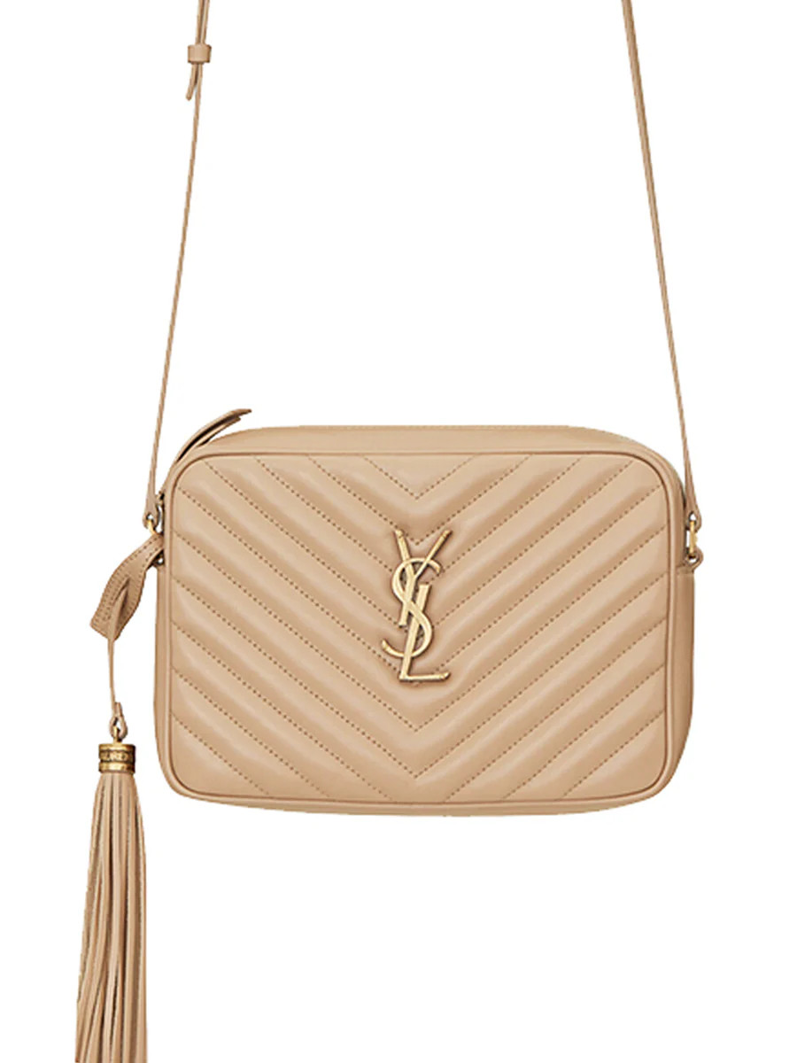 Lou Camera Bag in Quilted Leather Dark Beige | COSETTE (global)