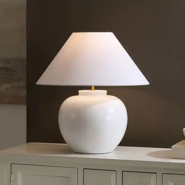 SAFAVIEH Korie 21-inch Ceramic Table Lamp - 20" W x 20" D x 21" H | Bed Bath & Beyond