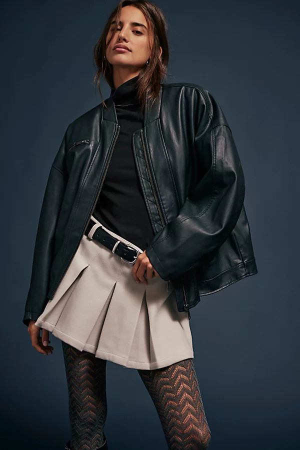 We The Free Vinny Vegan Leather Bomber | Free People (Global - UK&FR Excluded)