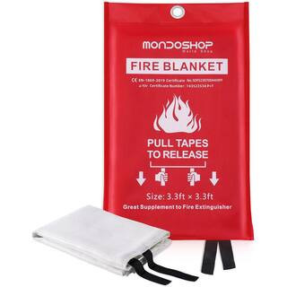 Emergency Fire Blankets for Home Kitchen-Fiberglass Fireproof Blanket for Camping, Fireplace, Grill, Office (1-Pack) | The Home Depot