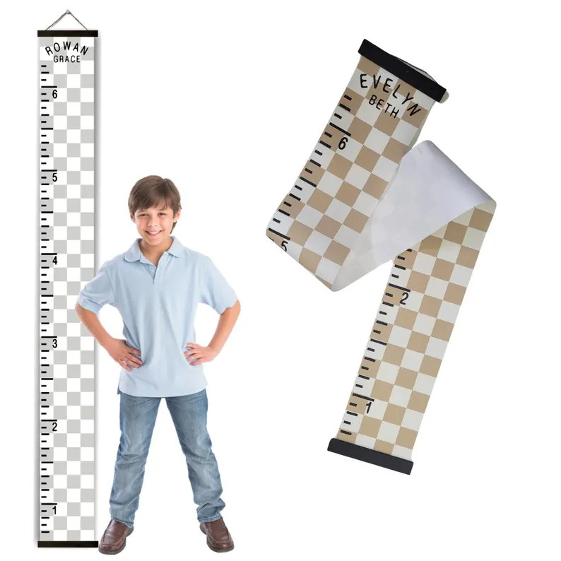 Canvas Growth Chart Ruler Checkered Farm Theme Height Chart for Kids Name Farmers Boy Girl Infant... | Etsy (US)