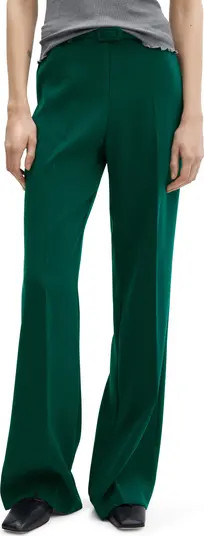 MANGO Iguana Belted High Waist Flare Pants | Nordstrom | Nordstrom