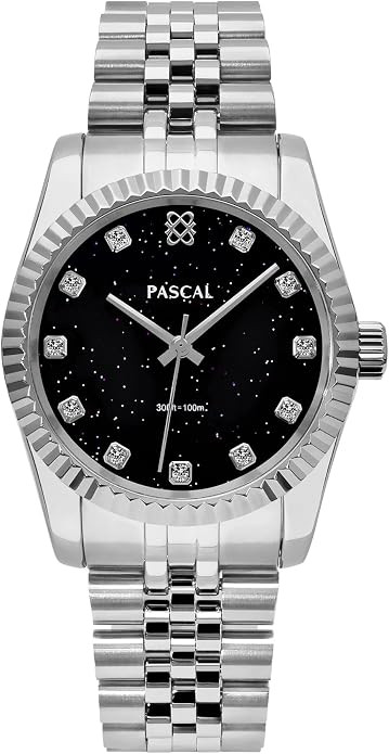 PASCAL Timeless Classic Diamond Watch for Men Women– Swiss Quartz Watch with Lab-Grown Diamonds... | Amazon (US)