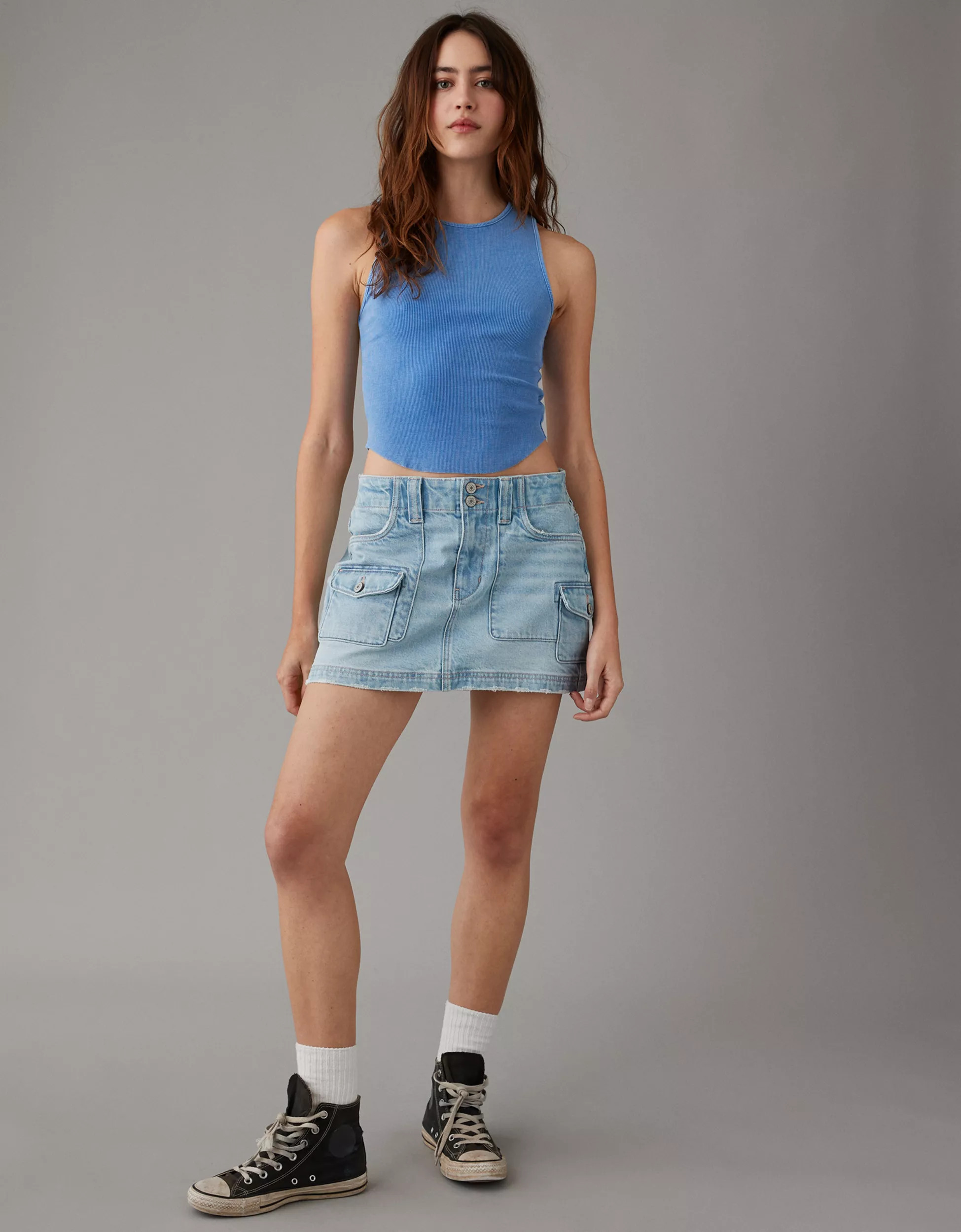 AE High Neck Daily Fave Tank Top | American Eagle Outfitters (US & CA)