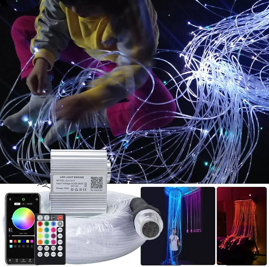 AKEPO Fiber Optic Sensory Lights for Autism Sensory Room for Kids, 10W RGBW Twinkle+Music Respons... | Amazon (US)