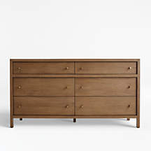 Keane 64" Solid Driftwood 6-Drawer Dresser + Reviews | Crate & Barrel | Crate & Barrel