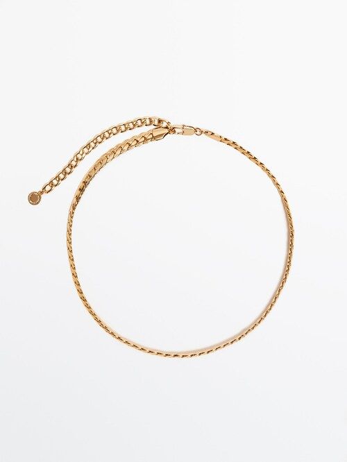 Thin chain link necklace - Studio | Massimo Dutti UK