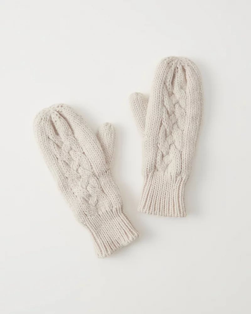 Cable Knit Mittens | Abercrombie & Fitch US & UK