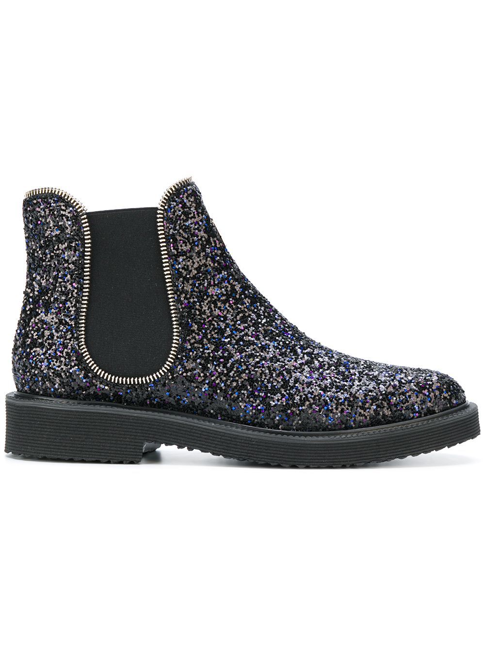 Giuseppe Zanotti Design Jaky glitter chelsea boots - Black | FarFetch US