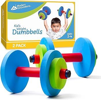 Modern Innovations Kids Weight Set (2 Pack) Toy Dumbbells, Baby Dumbbell Workout Weights, Fun Fit... | Amazon (US)