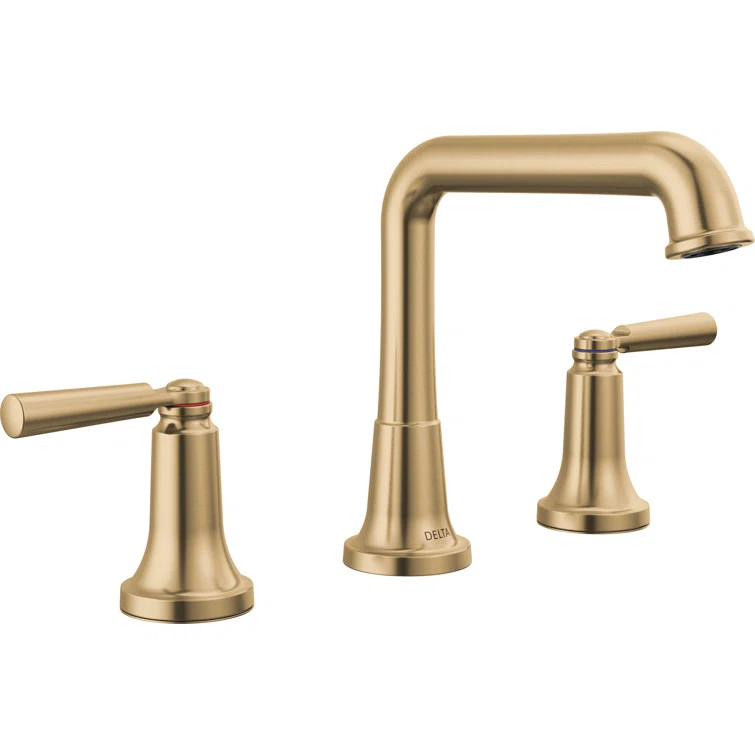 SAYLOR™ Widespread Bathroom Faucet 3 Hole, 2-handle Bathroom Sink Faucet with Drain Assembly | Wayfair North America