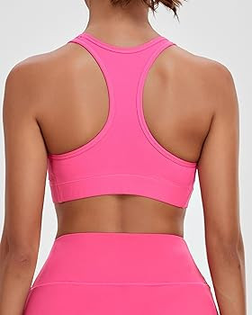 Oalka Women's Racerback Sports Fitness Support Workout Running Bras | Amazon (US)