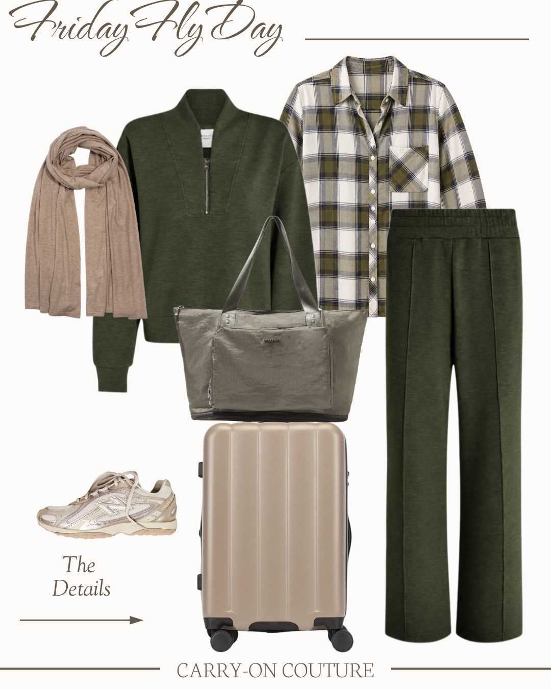 A good travel outfit needs to be comfortable, but it also needs to be practical.

My formula: an easy-to-layer base T + a cozy outer layer + comfortable pants + a packable scarf + my bulkiest shoes.

#LTKOver40 #LTKTravel