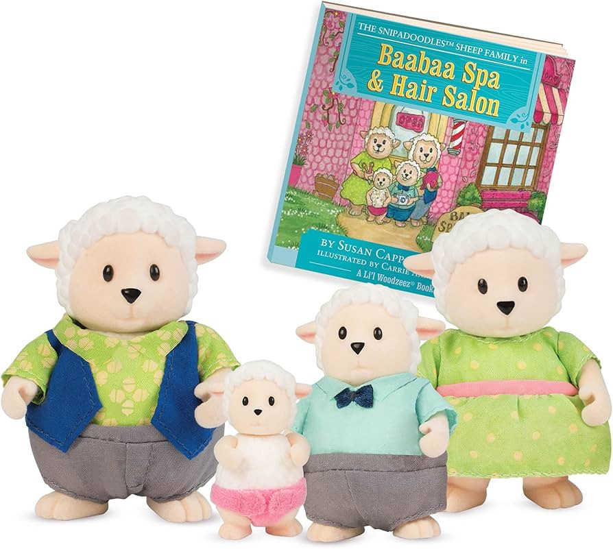 Li'l Woodzeez – The Snipadoodles Sheep Family – Set of 4 Collectible Posable Sheep Figures wi... | Amazon (CA)
