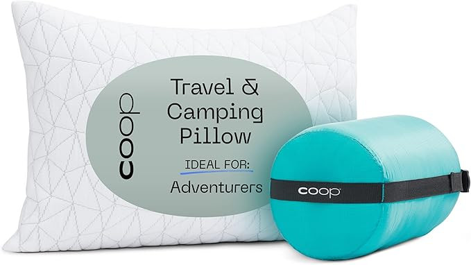 Coop Home Goods Original Travel and Camping Adjustable Pillow, Small Camping Pillow with Compress... | Amazon (US)