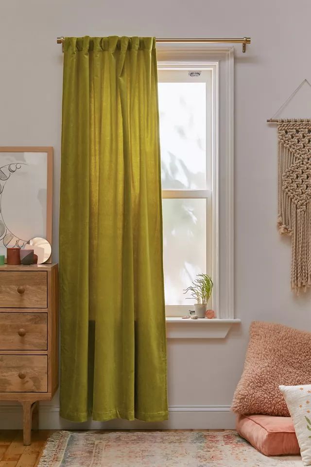Cotton Velvet Window Curtain | Urban Outfitters (US and RoW)