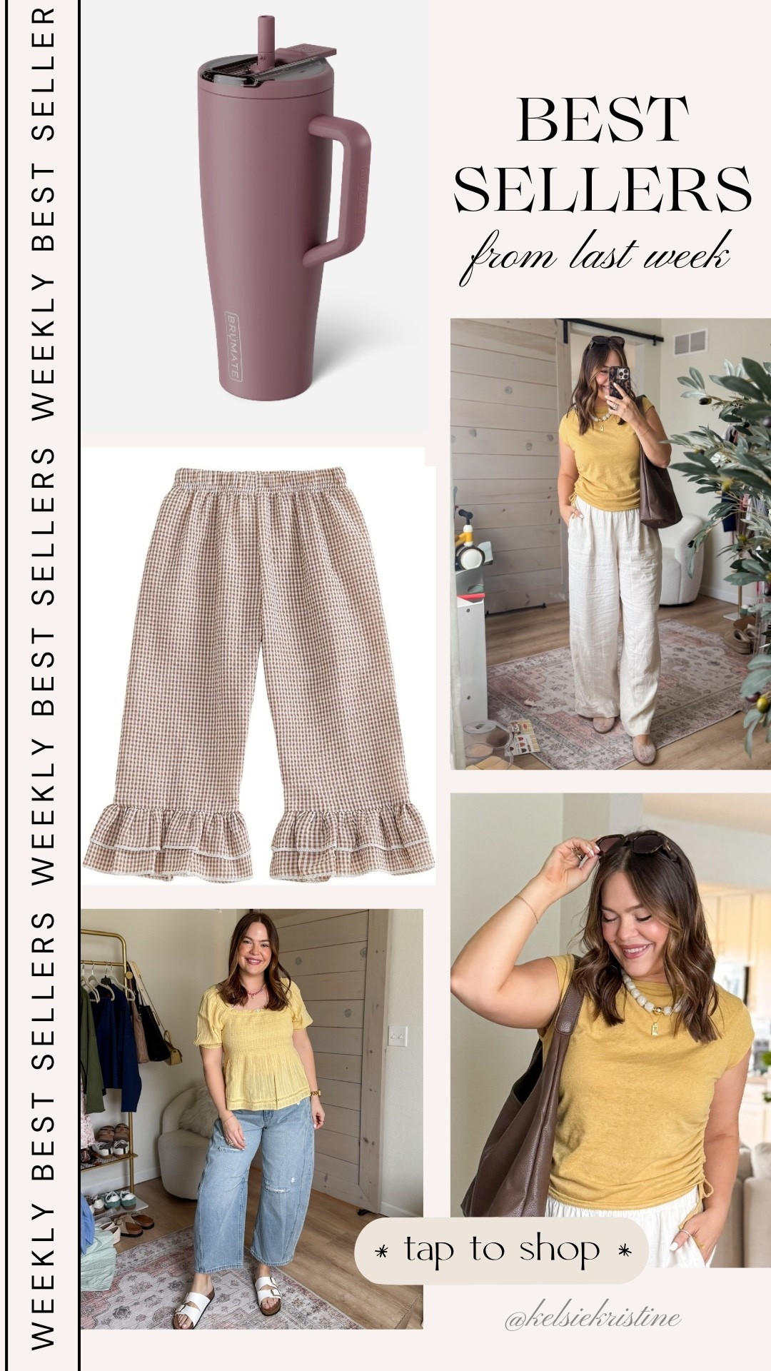 Best sellers from last week // lots of butter yellow! I’m loving this @brumate cup and the toddler ruffle pants are so adorable 

#LTKmomlife #LTKMidsize #LTKKids