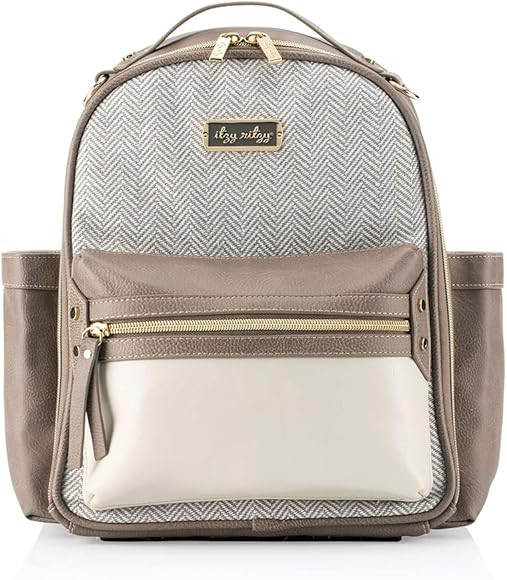 Itzy Ritzy Mini Diaper Bag Backpack – Chic Mini Diaper Bag with Changing Pad, 8 Total Pockets (... | Amazon (US)
