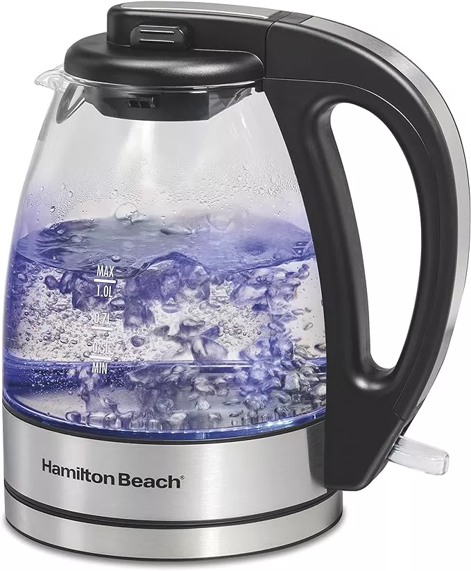 Hamilton Beach 1.7 L Stainless Steel Electric Kettle with LED Light Ring -  Macy's