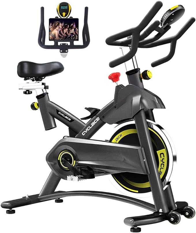 Cyclace Exercise Bike Stationary 330 Lbs Weight Capacity- Indoor Cycling Bike with Comfortable Se... | Amazon (US)