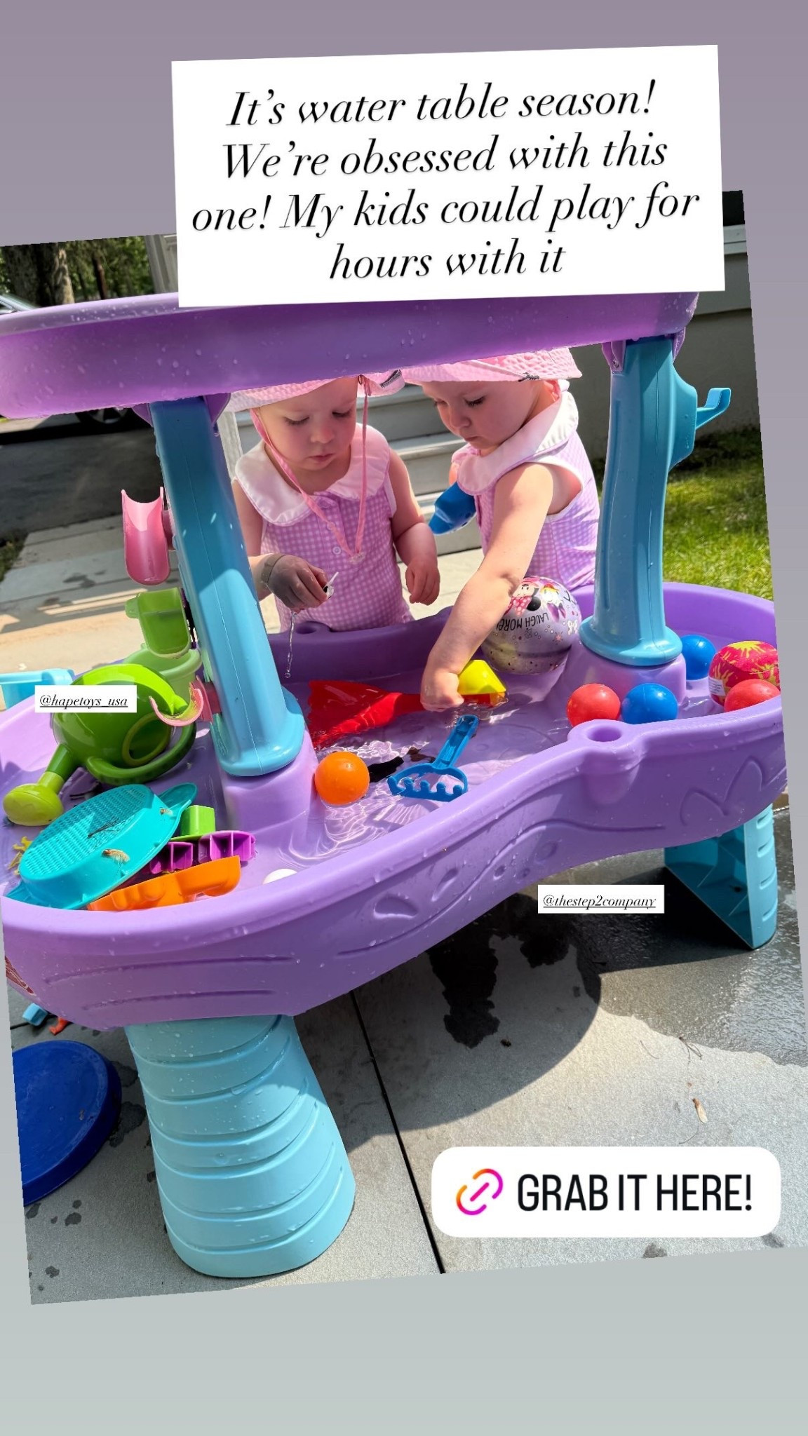 It’s water table season! We’re obsessed with this one! My kids could play for hours with it  @thestep2company  @hapetoys_usa