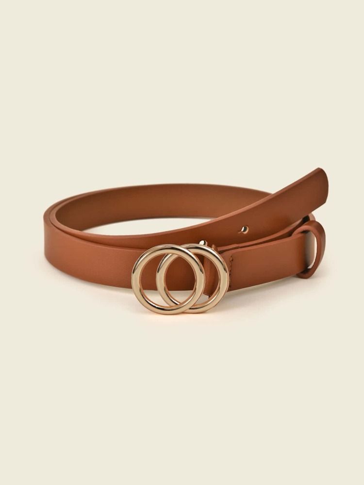 SHEIN BASICS 1pc Double Ring Buckle Belt | SHEIN