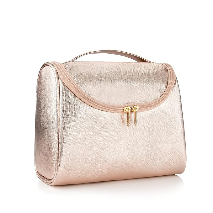 Travel Makeup Bag, Ethereal Cosmetic Bag for Women Portable Makeup Organizer Bag PU Leather Toile... | Amazon (US)