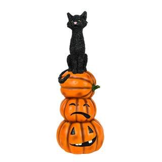 32" Halloween Black Cat & Pumpkins Stack | Michaels Stores