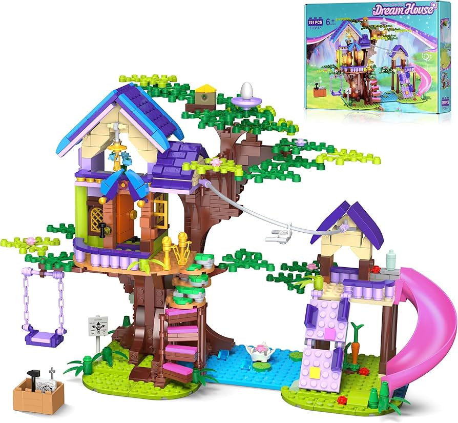 Treehouse Building Toy, Friendship Treehouse Building Kit with Slides, Swing, Creative Forest Toy... | Amazon (CA)
