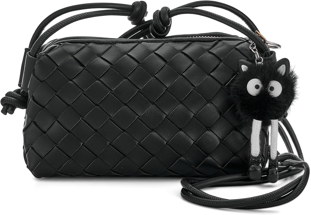 UPSONG Woven Crossbody Bags for Women，Fashion Leather Lightweight Handbags Shoulder Bag Phone P... | Amazon (US)