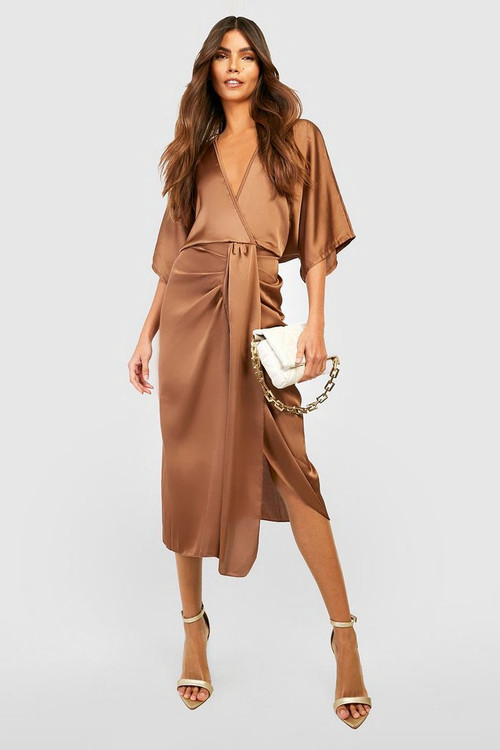 Frill Detail Midi Dress | Boohoo.com (US & CA)