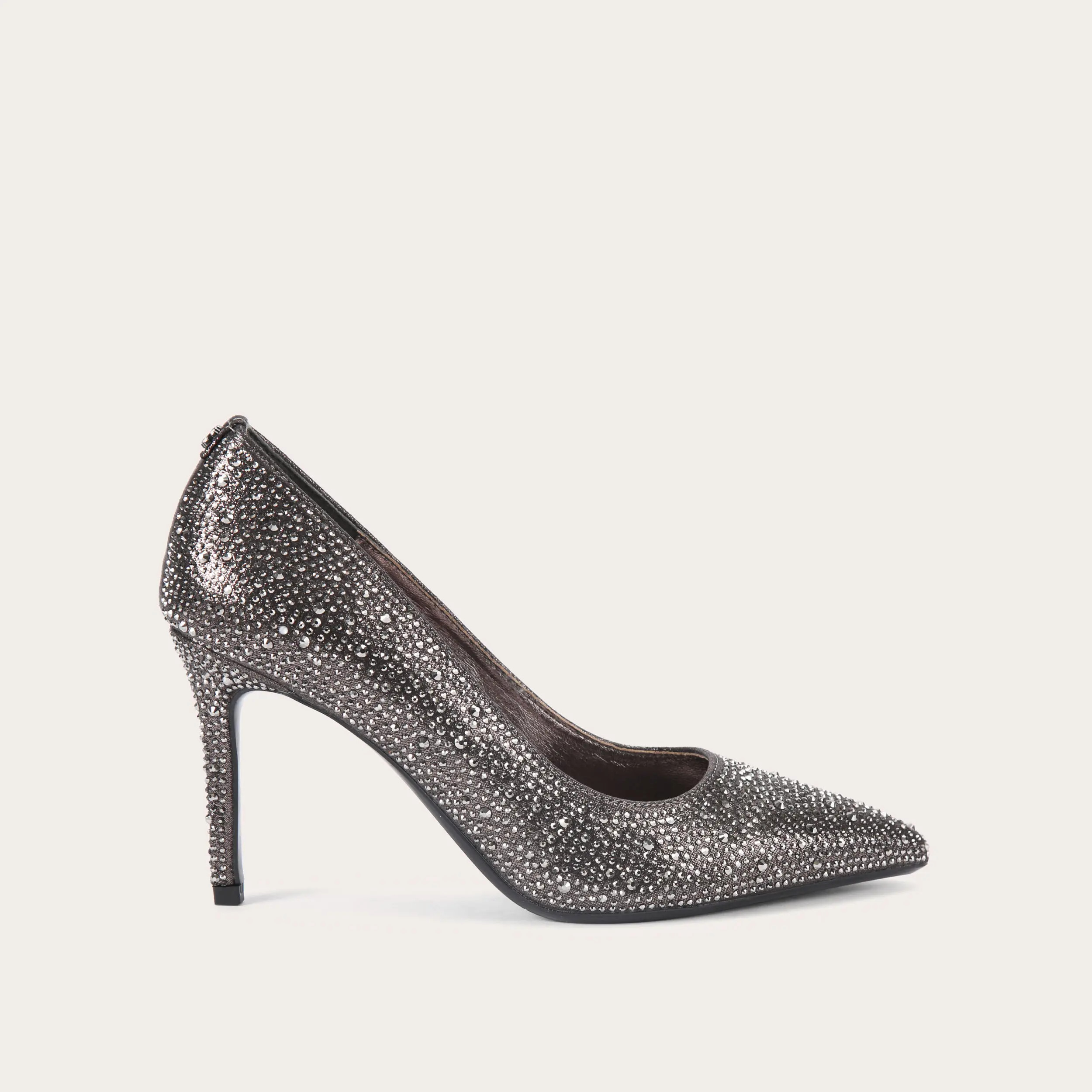 CASELLA HEATSEAL COURT Pewter Metallic Court Heel by CARVELA | Carvela